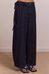 STRAIGHT LEG AUGUSTA JEANS - DARK INDIGO