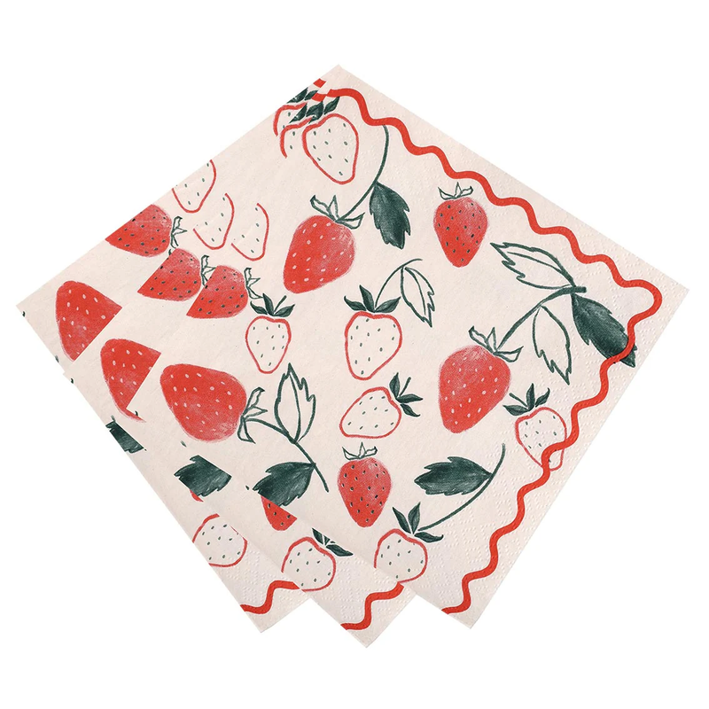 TALKING TABLES Strawberry Field Recycled Paper Napkins Pack