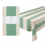 STRIPE FABRIC TABLECLOTH GREEN 160 X 250CM