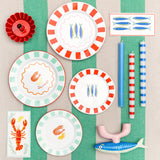 STRIPE FABRIC TABLECLOTH GREEN 160 X 250CM