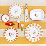 STRIPE FABRIC TABLECLOTH YELLOW 160 X 250CM
