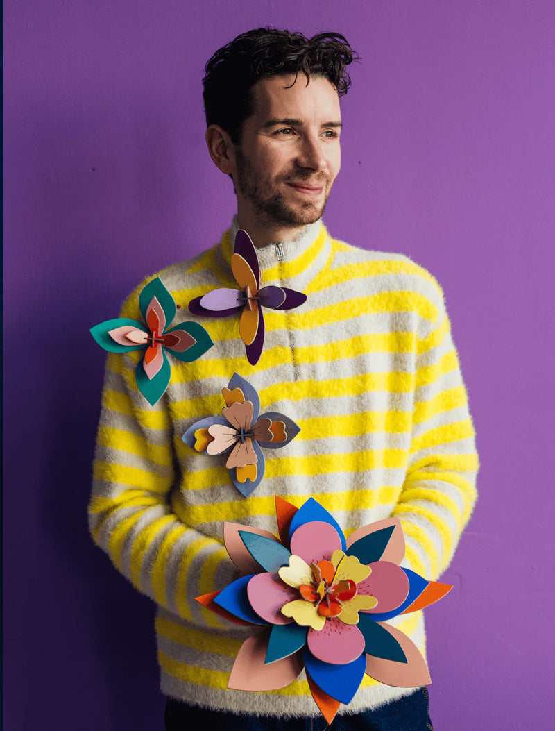 Small Wall Flowers - Lavender Cocktail - Set of 3