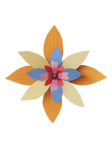 Medium Wall Flower - Apricot Sorbet