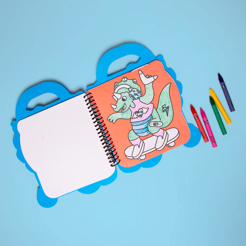 SUPER COLORING & STICKERS BOOK - DINO