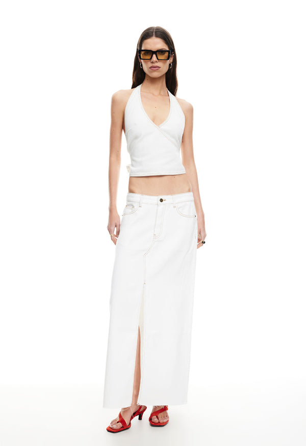 SUPER SWEET MAXI SKIRT - PORCELAIN