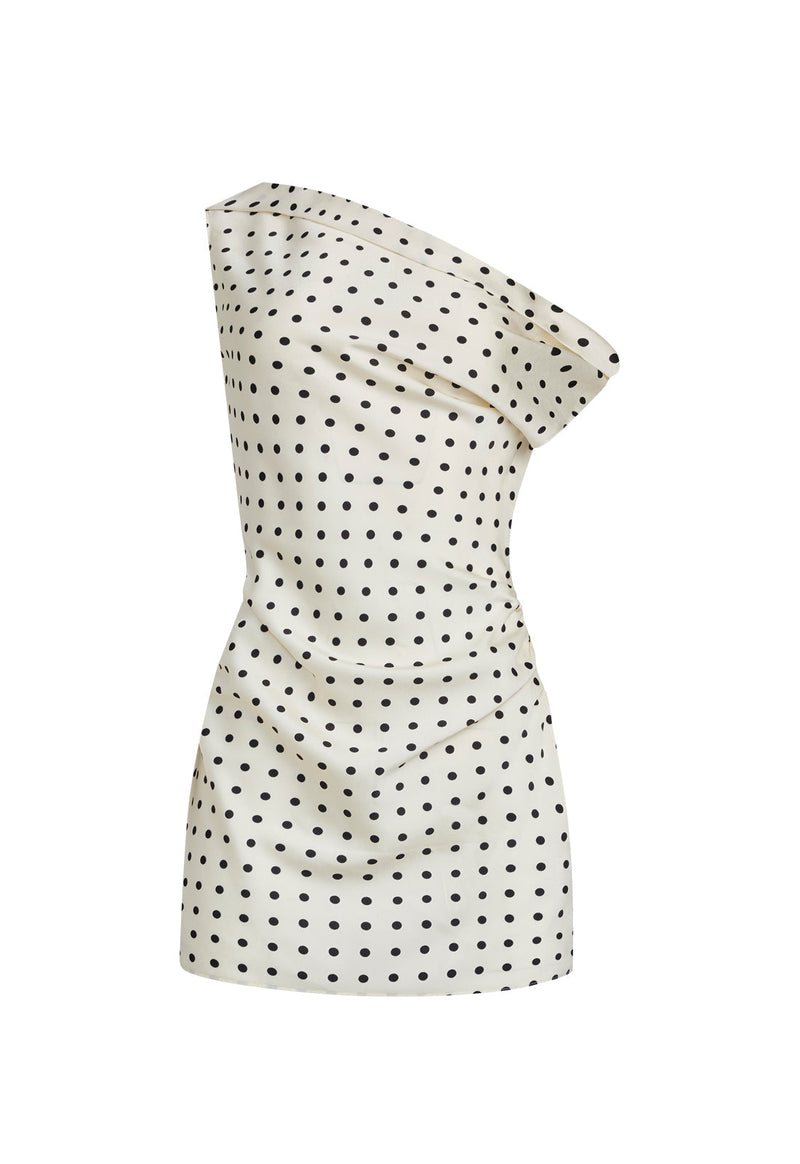 sweetheart mini dress cream polka Hadleigh Cream Polka Dot Mini Dress - 14
