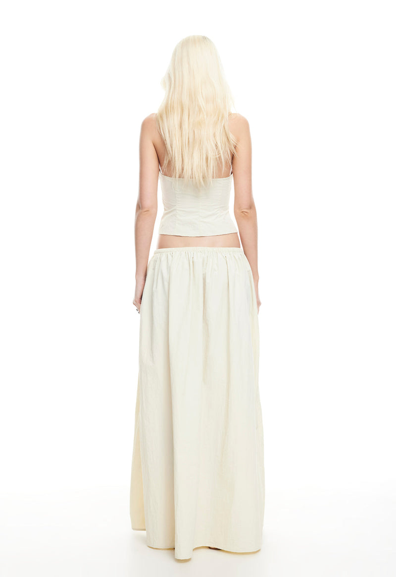 SWEET ESCAPE MAXI SKIRT - OYSTER