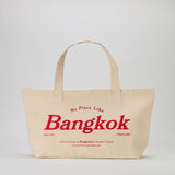BANGKOKIAN CANVAS BAG - NO PLACE LIKE BKK - WHITE/RED