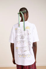SUNDRIED WASHING LINE BOYFRIEND TEE- WHITE