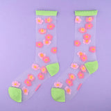 Sakura transparent socks