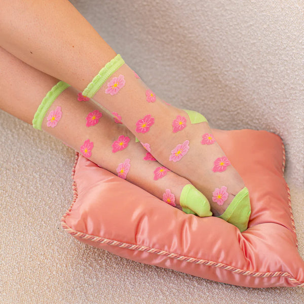 Sakura transparent socks