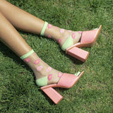 Sakura transparent socks