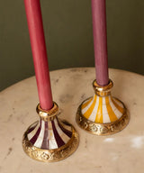 Sanya Striped Candle Holder Purple