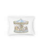 Satin Cushion - Carousel Blue