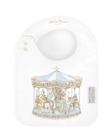 Satin bib - Carousel Blue