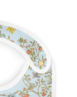 Satin bib - In Bloom Blue