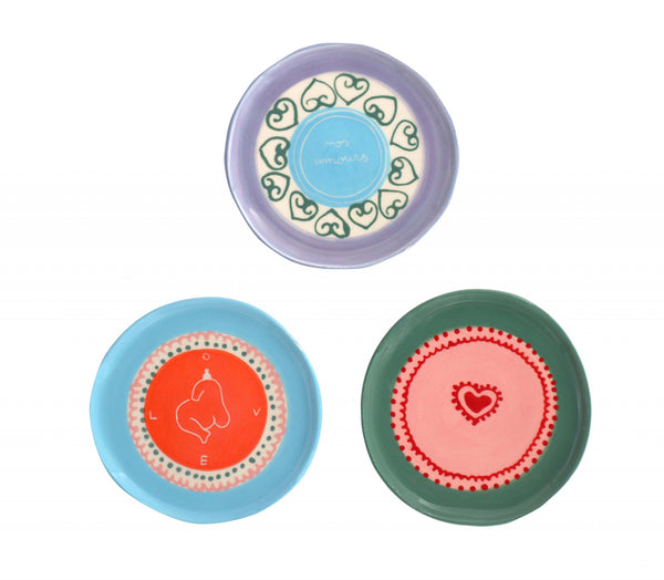 Set 3 Jewellery Plates - Nos Amours