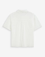 Short sleeve lace shirt white Waverine
