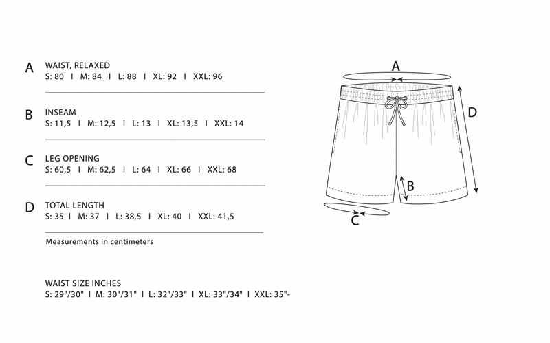 Size Chart_Swim Shorts