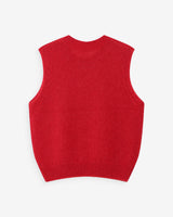 Sleeveless wool and mohair sweater rouge Vollo
