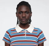 Soft Knit Polo - Scandi Sea Stripe
