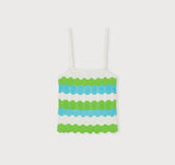 Soft Knit Textured Cami - Juicy Apple Stripe