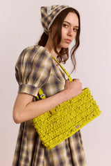 Sophia Ruffle Bag - Chartreuse