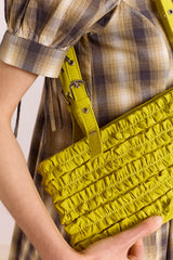 Sophia Ruffle Bag - Chartreuse