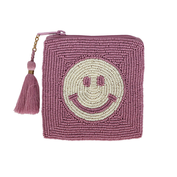 Square Wallet Smiley Pink