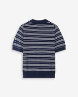 Striped short-sleeve polo marine Veracruz