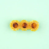 Sunflower hair clip