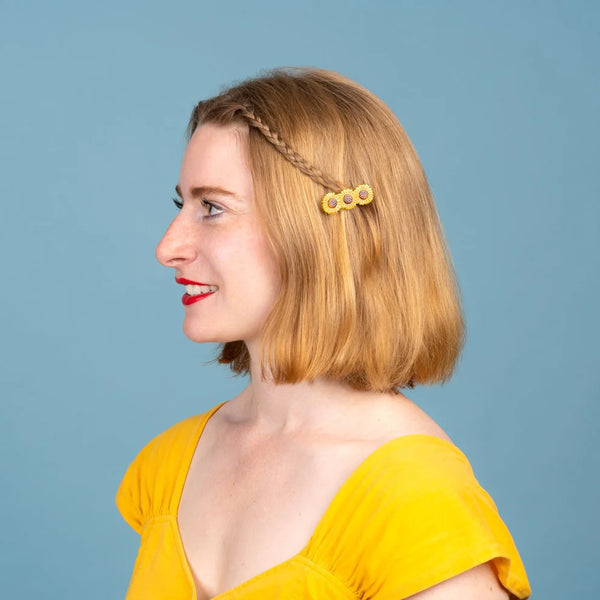 Sunflower hair clip