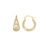 Sunlight Goldplated Drop Hoop Stars Clear