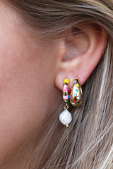 Sunlight Goldplated Drop Hoop Stars Multi
