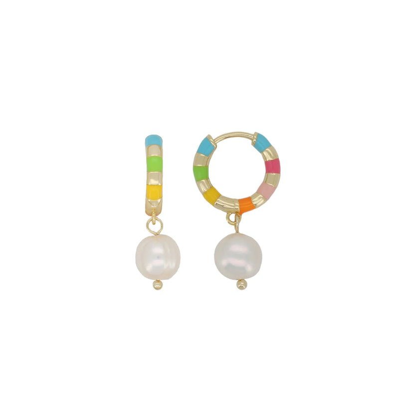 Sunlight Goldplated Hoop Pearl Stripes Multi Light