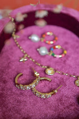 Sunlight Goldplated Hoop Pink Clear