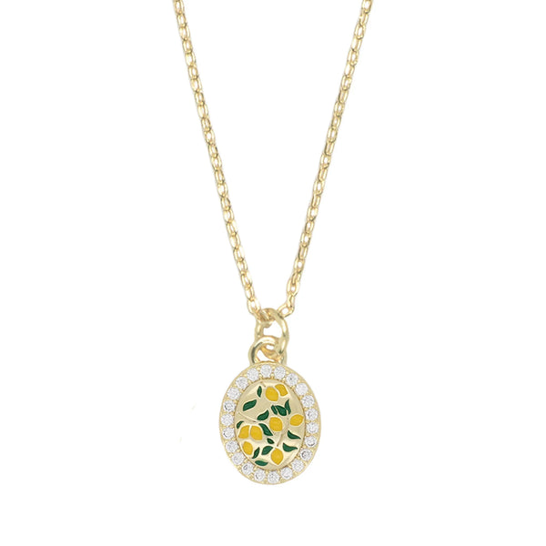 Sunlight Goldplated Necklace Charm Lemons