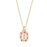 Sunlight Goldplated Necklace Charms Pink Coral