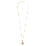 Sunlight Goldplated Necklace Medaillon Blue Flower