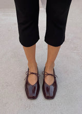 Sway Burgundy Leather Ballet Flats