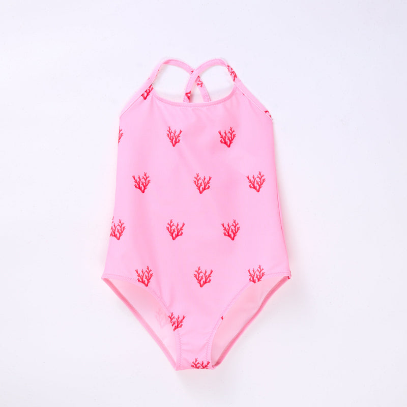 Swim Girl One Piece -  Coral Rose