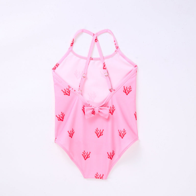 Swim Girl One Piece -  Coral Rose
