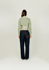 THE SLEEPY CAT CARDIGAN - MATCHA