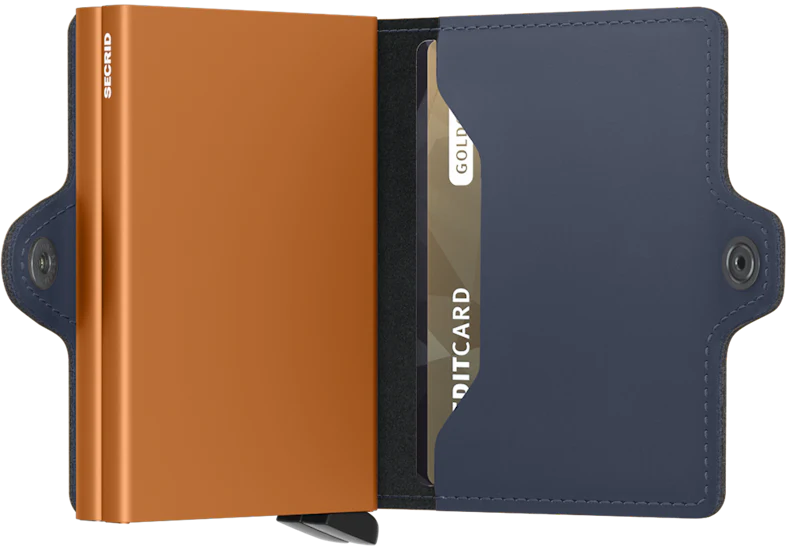 SECRID Twinwallet Matte Night Blue Orange