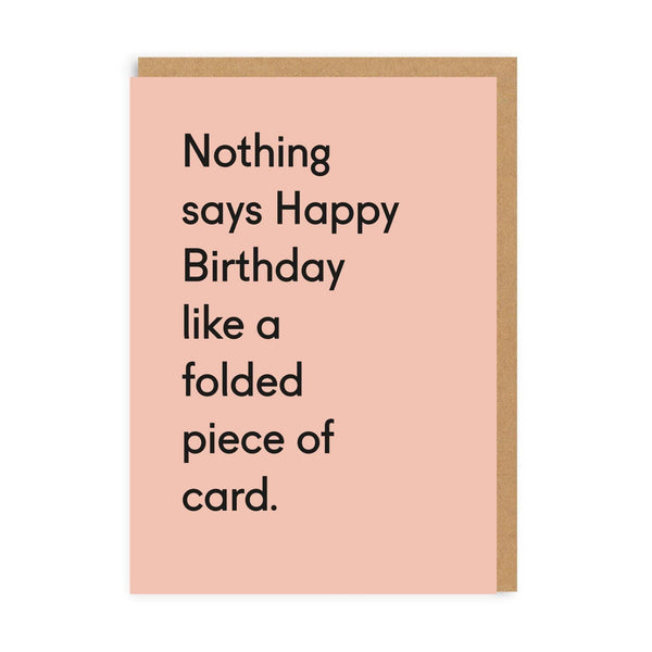 OOH DEER Folded Piece Of Card Birthday Card