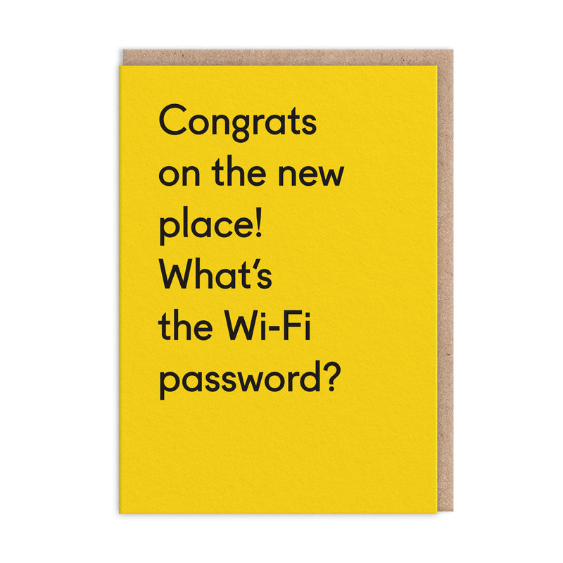 OOH DEER Whats The Wifi Password Greeting Card