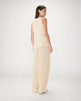 Tailored Tencel and linen square-neck vest jaune Winston