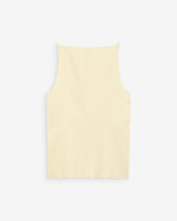 Tailored Tencel and linen square-neck vest jaune Winston