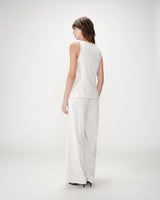 Tailored Tencel and linen square-neck vest sable Winston