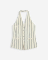 
Tailored V-neck open-back vest rayure Winika